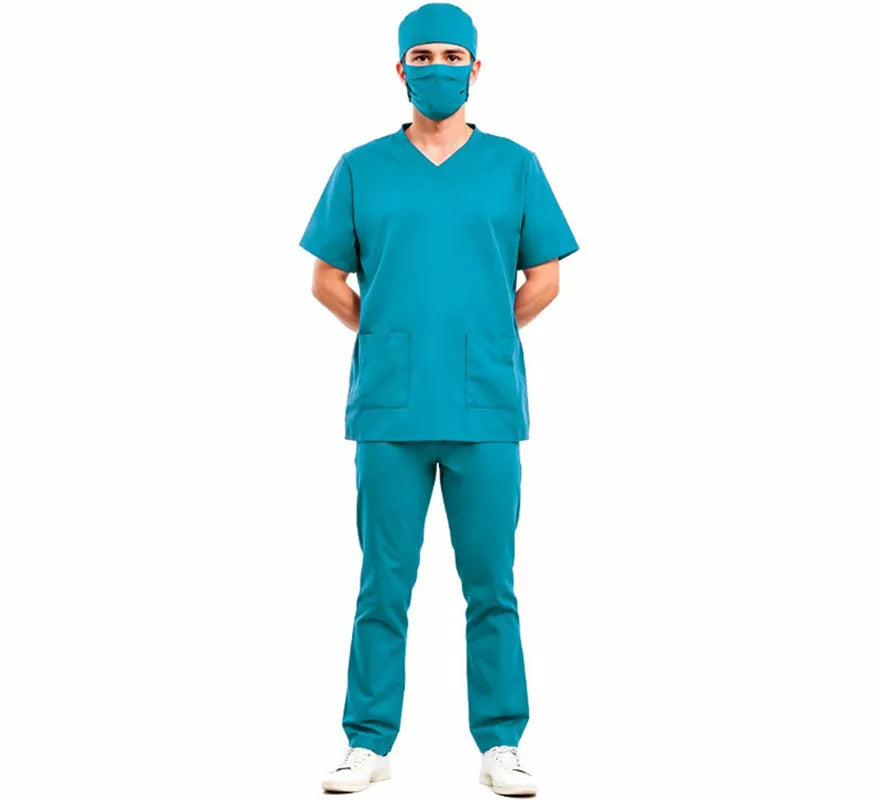Translation missing: fr.Disfraz de Doctora o Doctor verde para adulto