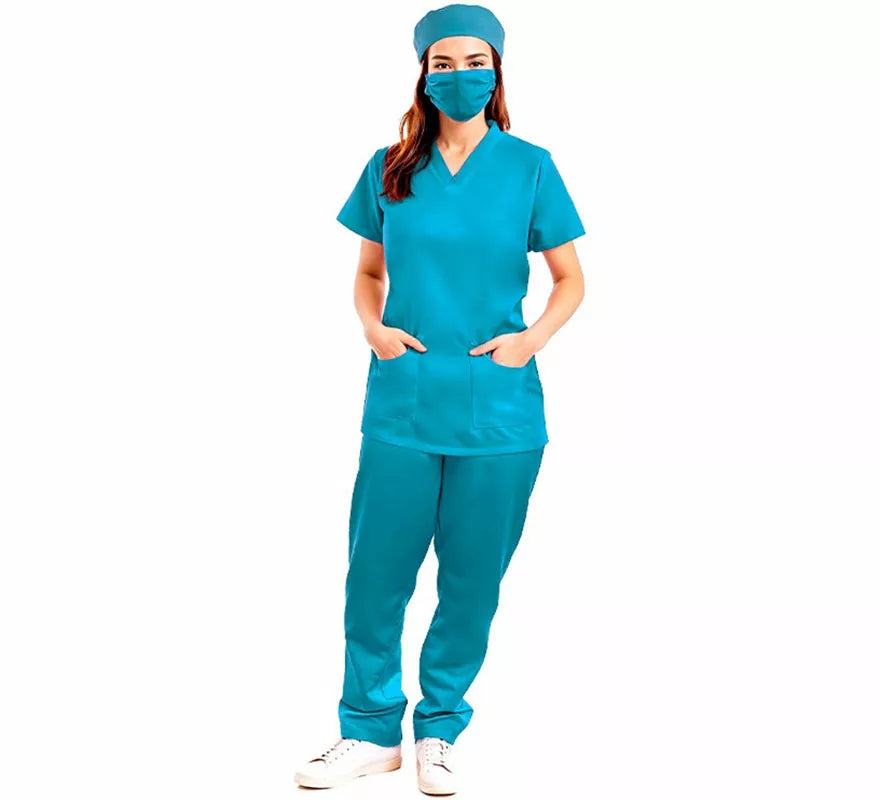 Translation missing: fr.Disfraz de Doctora o Doctor verde para adulto