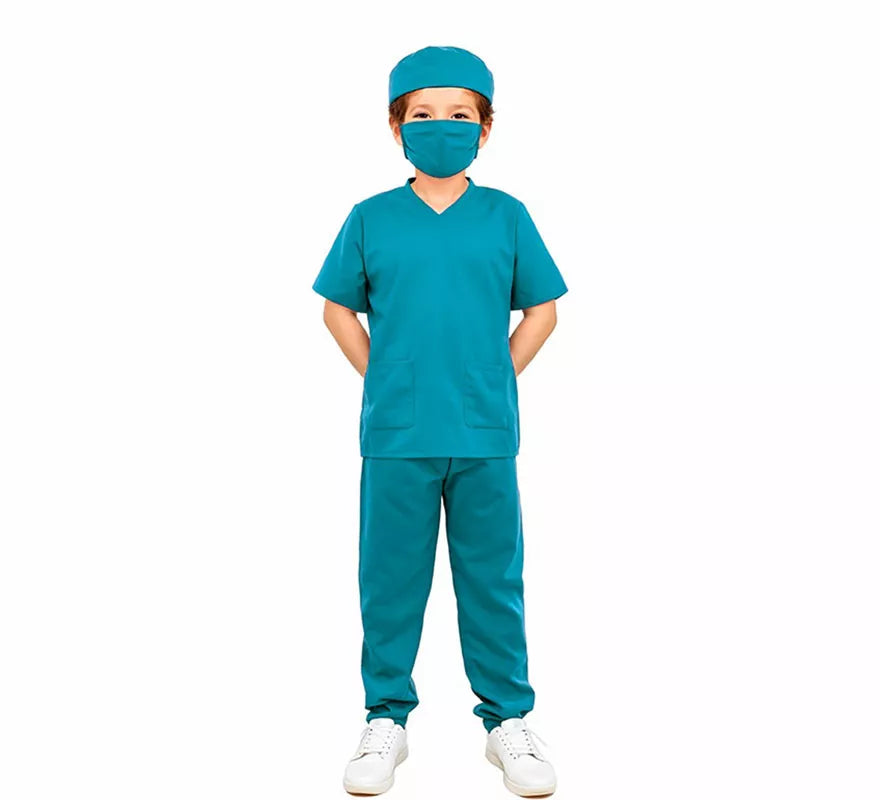 Translation missing: fr.Disfraz de Doctora verde para niños