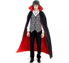 Déguisement Dracula classique avec cape bicolore pour homme