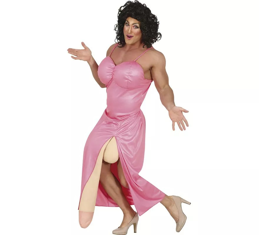 Translation missing: fr.Disfraz de Drag Rosa Extrovertido para hombre