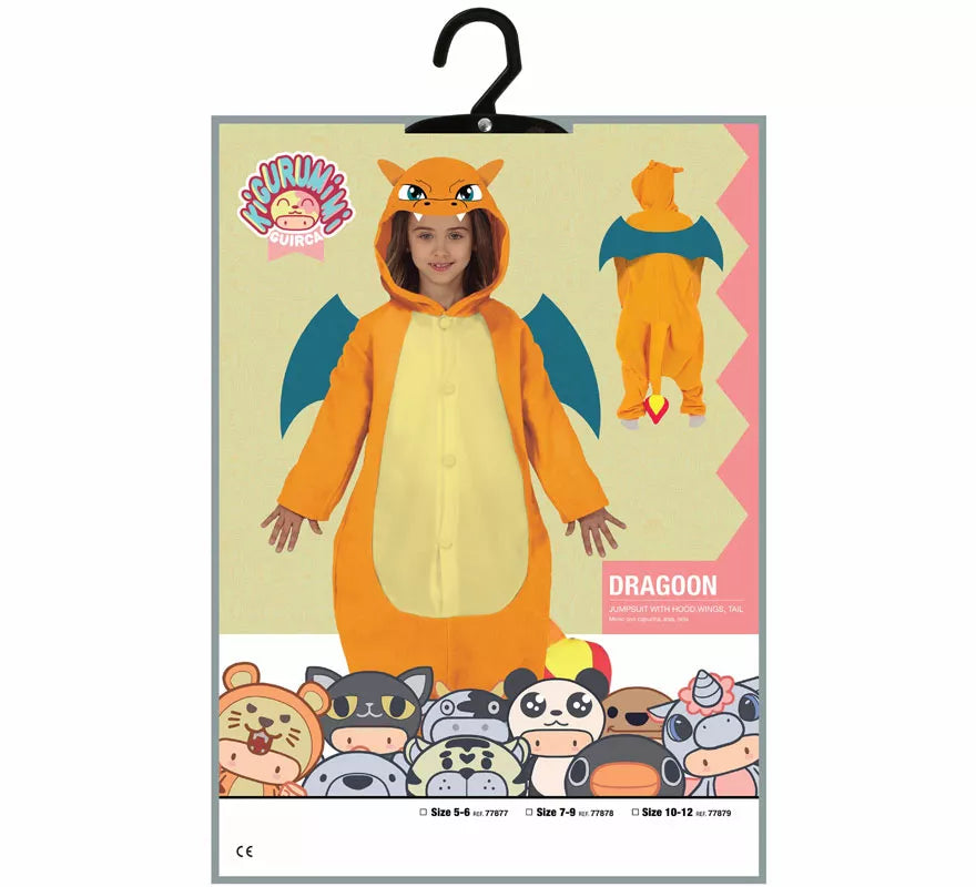 Translation missing: fr.Disfraz de Dragón Naranja para niños