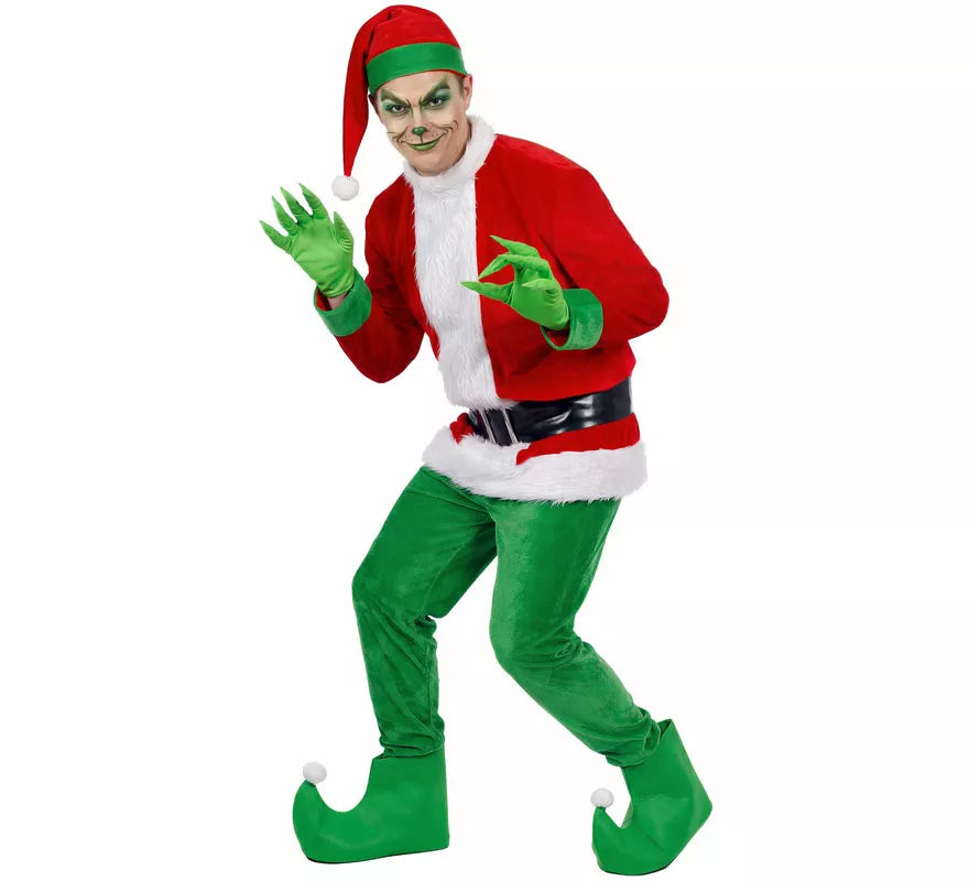 Translation missing: fr.Disfraz de Duende Gruñón de la Navidad para hombre