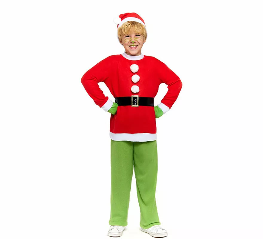 Translation missing: fr.Disfraz de Duende Gruñón de Navidad para niño