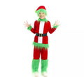 Disfraz de Duende Gruñón de Navidad verde para niño