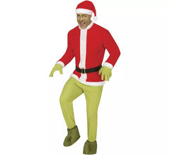 Costume d'elfe grincheux de Noël vert pour homme