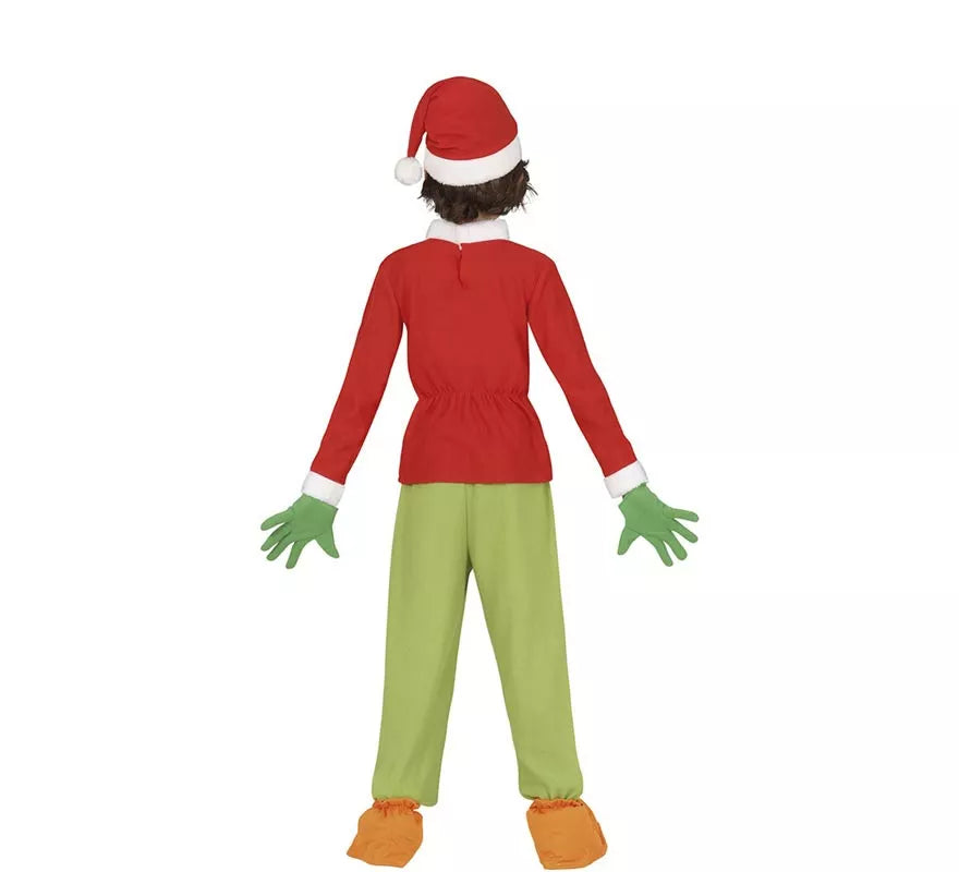 Translation missing: fr.Disfraz de Duende Gruñón Navideño verde para niño
