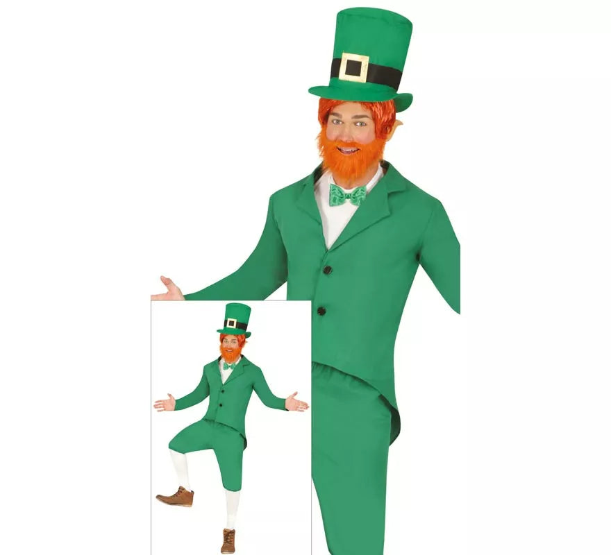 Translation missing: fr.Disfraz de Duende verde Irlandés Leprechaun para hombre