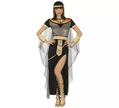Costume égyptien noir avec ceinture pour femme