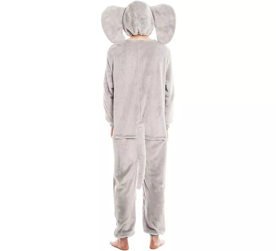 Translation missing: fr.Disfraz de Elefante gris con gorro para adultos