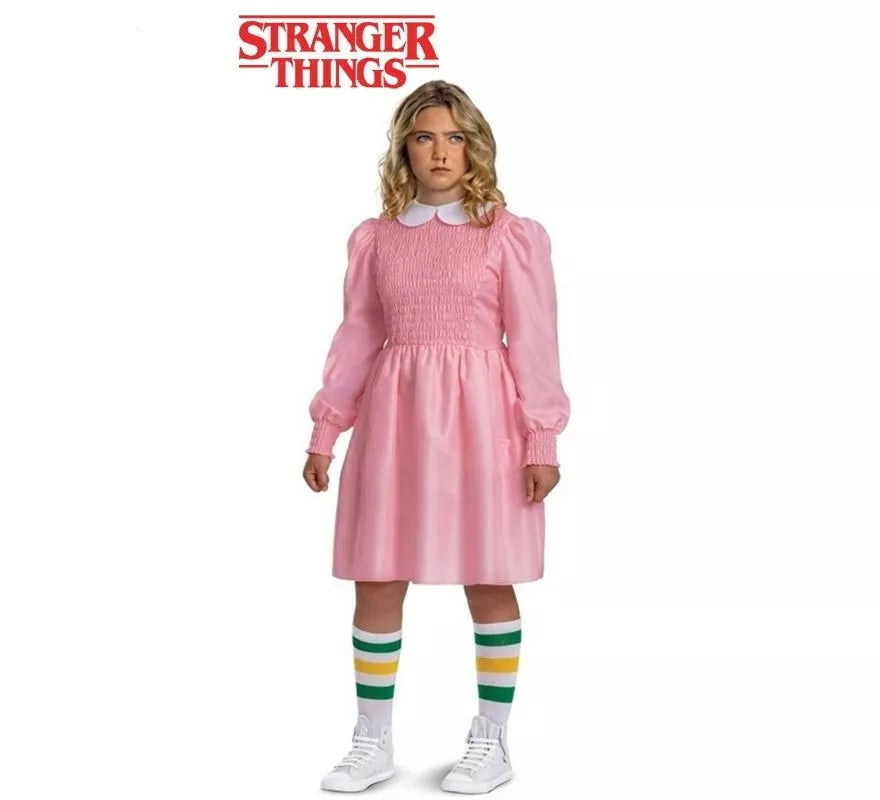 Translation missing: fr.Disfraz de Eleven Rosa Classic de Stranger Things para niña