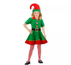 Déguisement d'elfe assistante du Père Noël pour filles