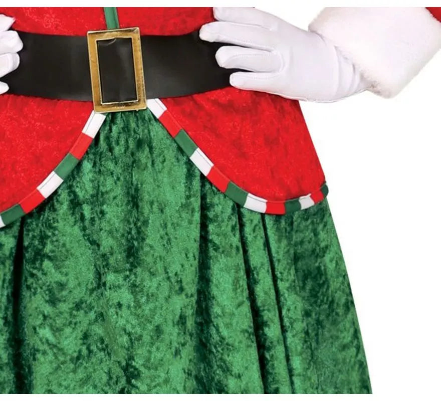 Translation missing: fr.Disfraz de Elfa Ayudante de Santa con gorro para niña