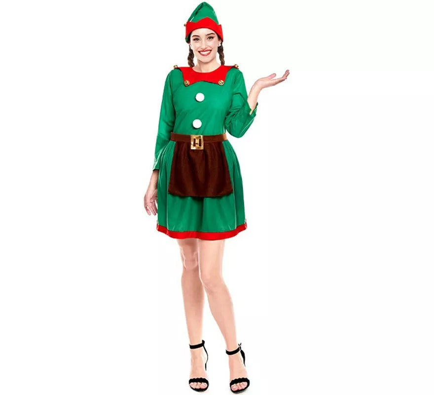 Translation missing: fr.Disfraz de Elfa de Navidad Ayudante de Papá Noel para mujer