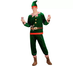 Costume d'elfe assistant du Père Noël pour homme