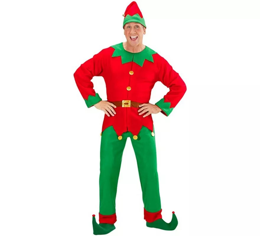 Disfraz de Elfo Ayudante de Santa Claus para hombre