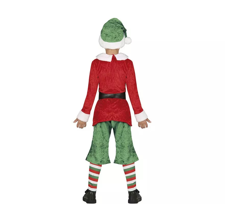 Translation missing: fr.Disfraz de Elfo Ayudante de Santa con gorro para niño