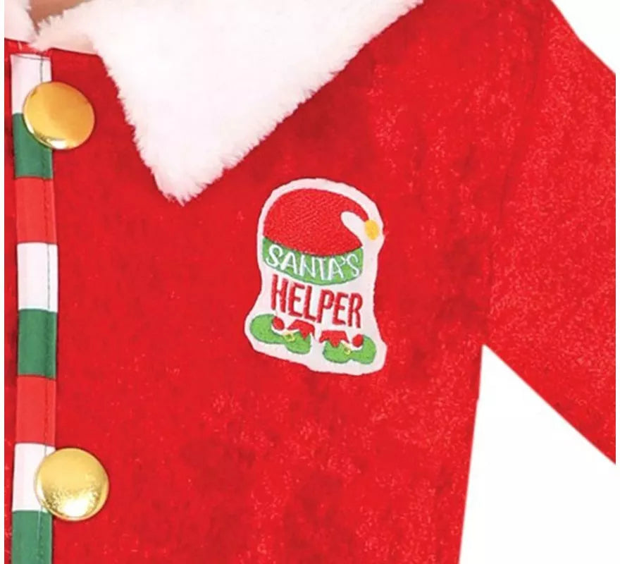 Translation missing: fr.Disfraz de Elfo Ayudante de Santa con gorro para niño
