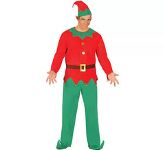 Déguisement Elfe rouge et vert classique homme