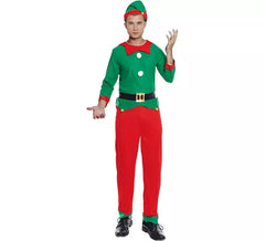 Déguisement d'elfe de Noël assistant du Père Noël homme
