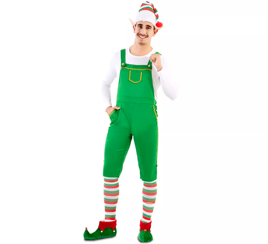 Translation missing: fr.Disfraz de Elfo Verde con gorro para hombre