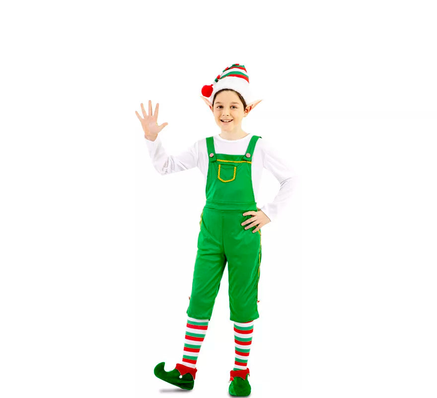 Translation missing: fr.Disfraz de Elfo Verde con gorro para niños