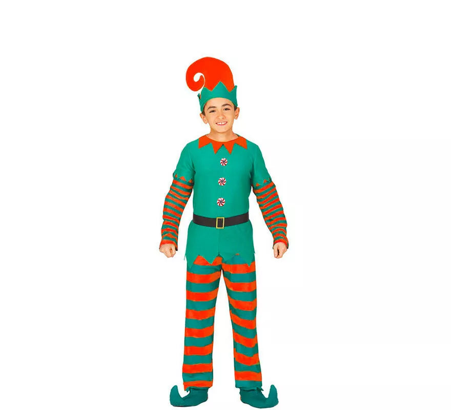 Translation missing: fr.Disfraz de Elfo Verde y Naranja para niño
