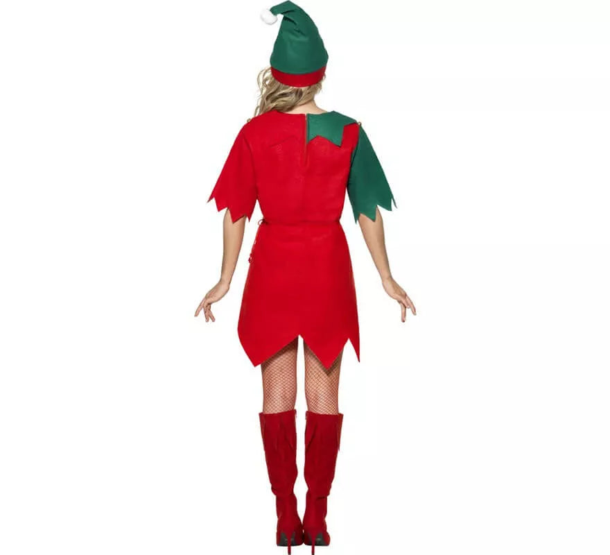 Translation missing: fr.Disfraz de Elfo Verde y Rojo de Mujer para Navidad