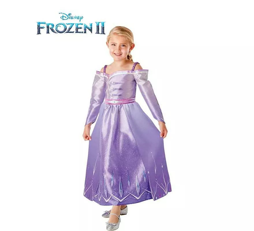 Translation missing: fr.Disfraz de Elsa Morado de Frozen II para niña