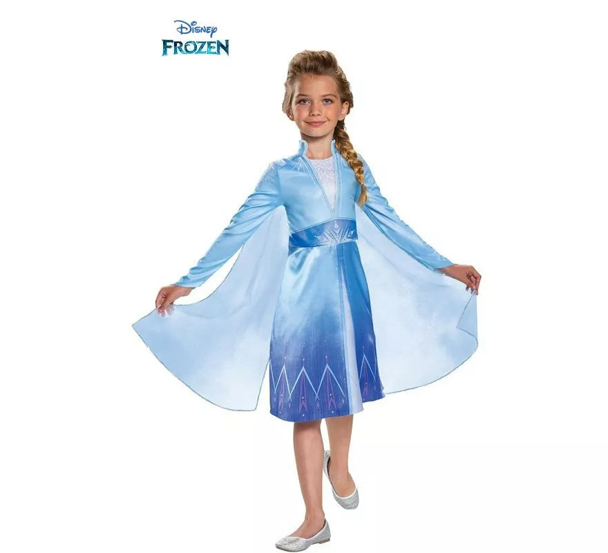 Translation missing: fr.Disfraz de Elsa Viajera Disney Frozen clásico para niña
