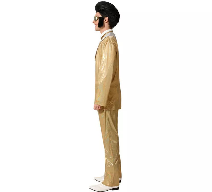 Translation missing: fr.Disfraz de Elvis Dorado para hombre