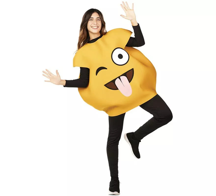 Translation missing: fr.Disfraz de Emoticono Guiño con lengua para adultos