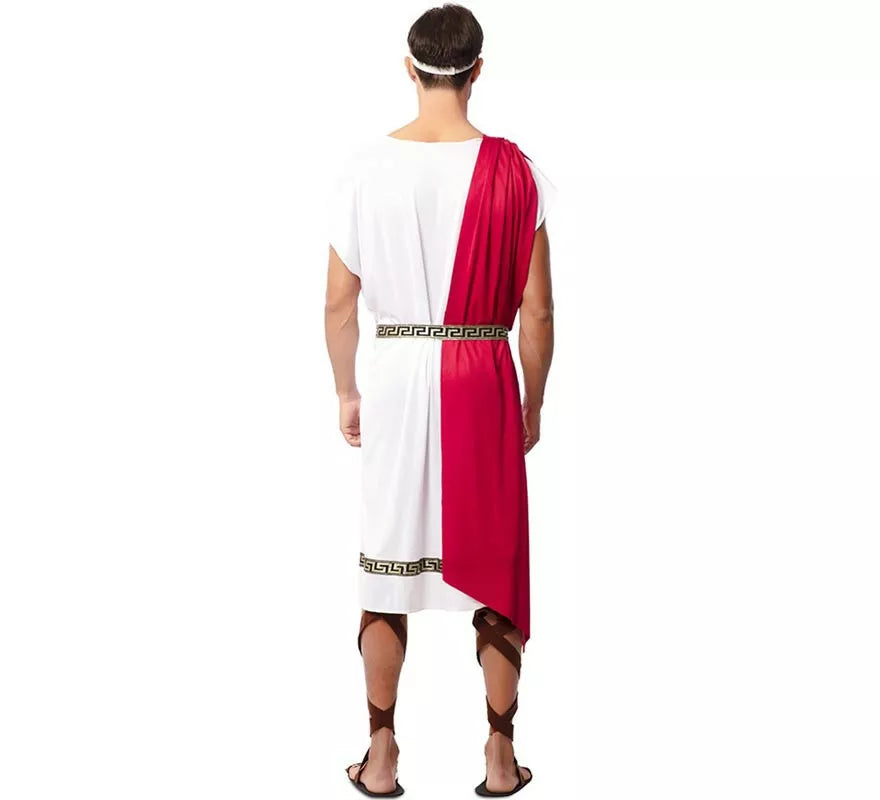 Translation missing: fr.Disfraz de Emperador Romano con chal rojo para hombre