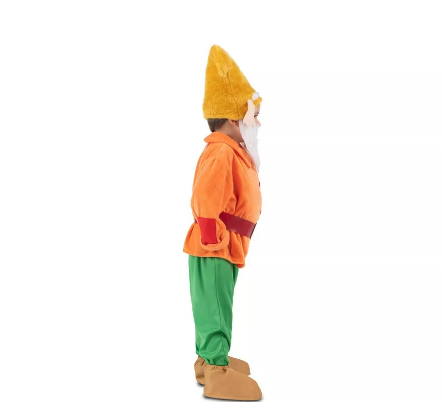 Translation missing: fr.Disfraz de Enanito naranja con gorro para niño