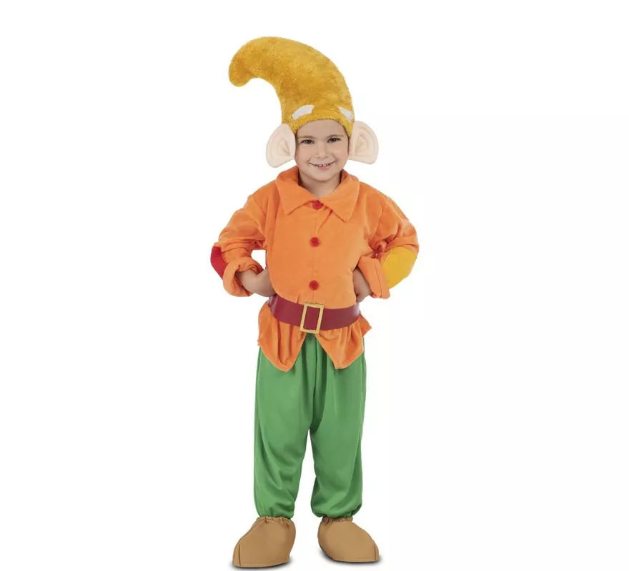 Translation missing: fr.Disfraz de Enanito naranja con gorro para niño