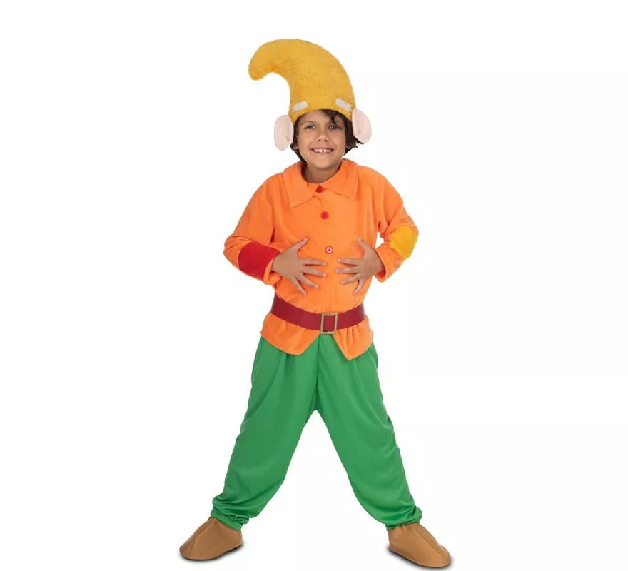 Translation missing: fr.Disfraz de Enanito naranja con gorro para niño