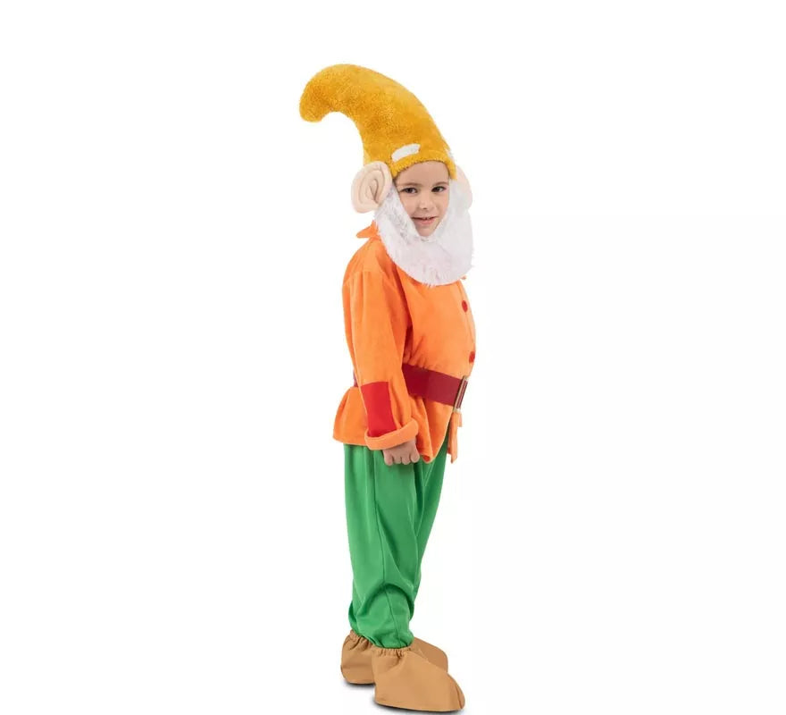 Translation missing: fr.Disfraz de Enanito naranja con gorro para niño