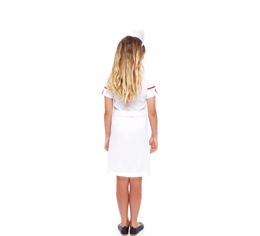 Translation missing: fr.Disfraz de Enfermera en Vestido Blanco para niña