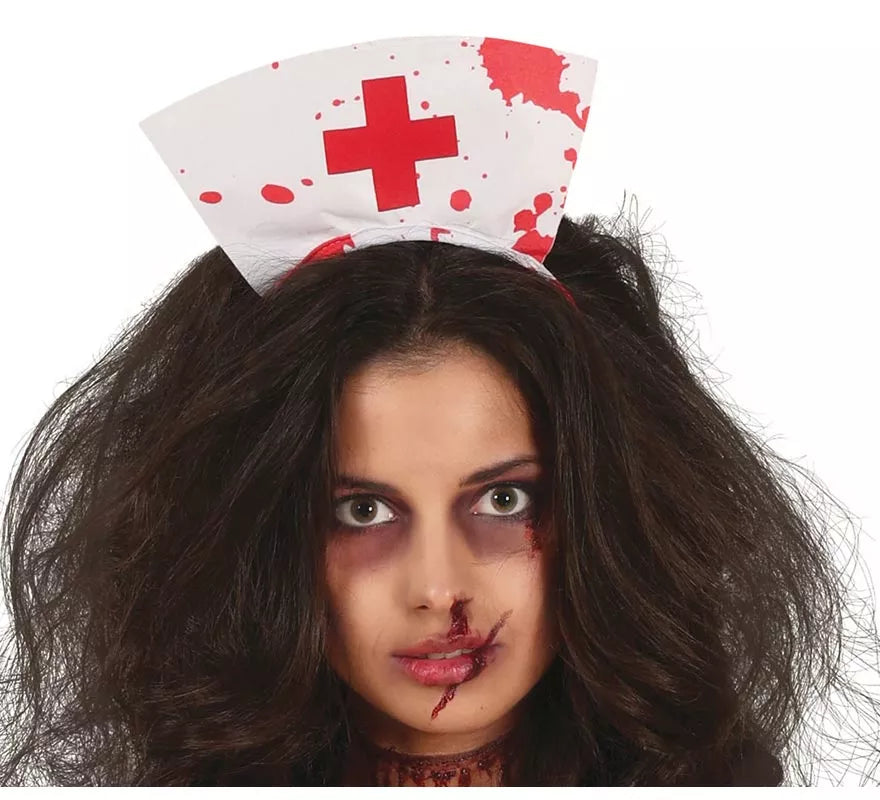 Translation missing: fr.Disfraz de Enfermera Zombie blanco para mujer