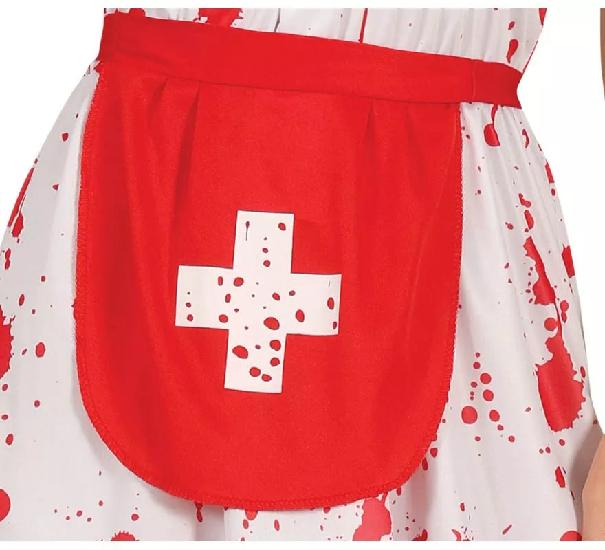Translation missing: fr.Disfraz de Enfermera Zombie blanco para mujer