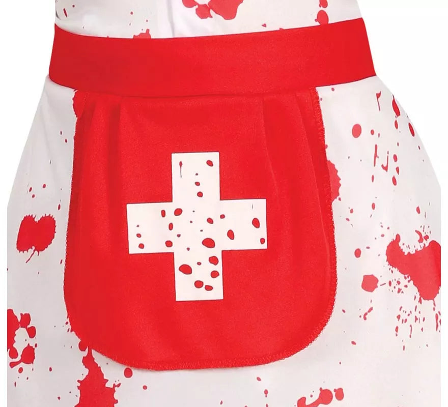 Translation missing: fr.Disfraz de Enfermera Zombie blanco para niña