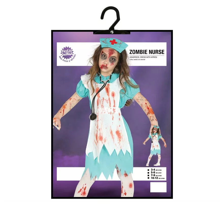 Translation missing: fr.Disfraz de Enfermera Zombie para niña