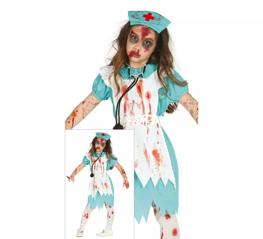Translation missing: fr.Disfraz de Enfermera Zombie para niña