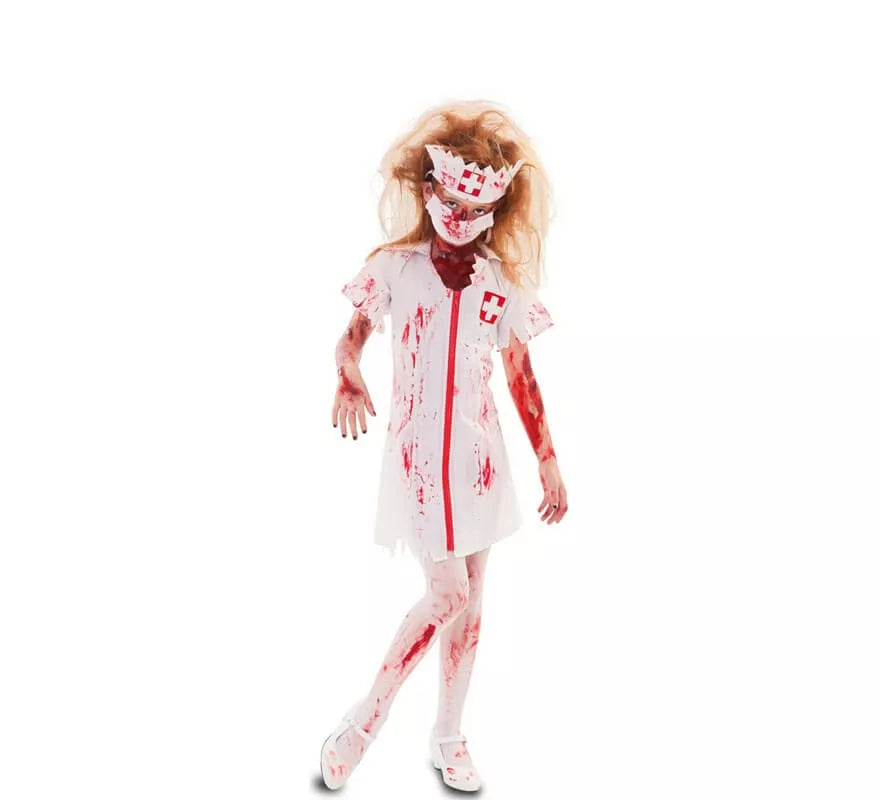 Translation missing: fr.Disfraz de Enfermera Zombie para niña