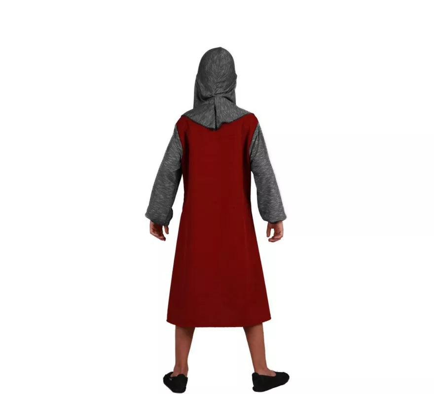 Translation missing: fr.Disfraz de Escudero Medieval burdeos para niño