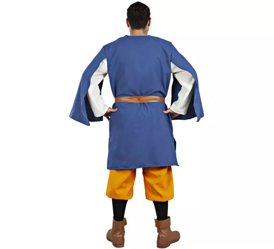 Translation missing: fr.Disfraz de Escudero Real azul y naranja para hombre