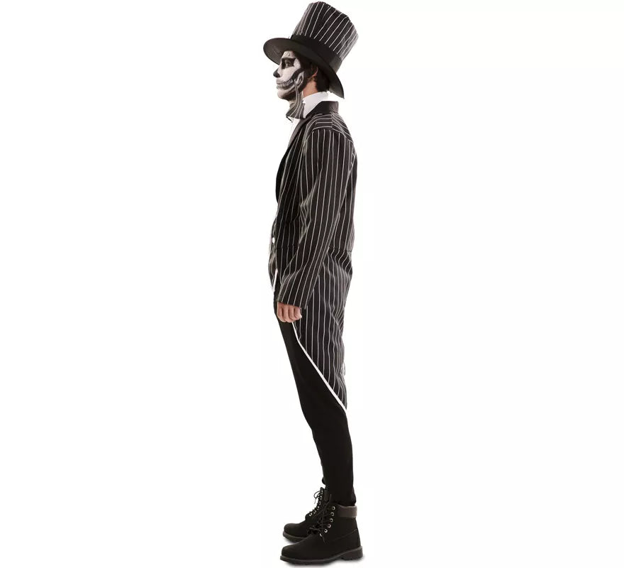 Translation missing: fr.Disfraz de Esqueleto Elegante con sombrero para hombre