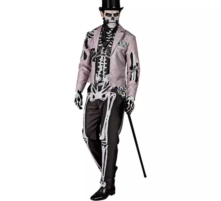 Disfraz de Esqueleto Elegante para hombre