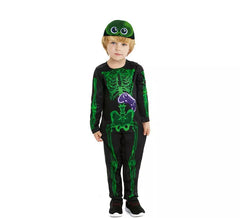 Déguisement Squelette Gaming noir et vert pour bébé et enfant