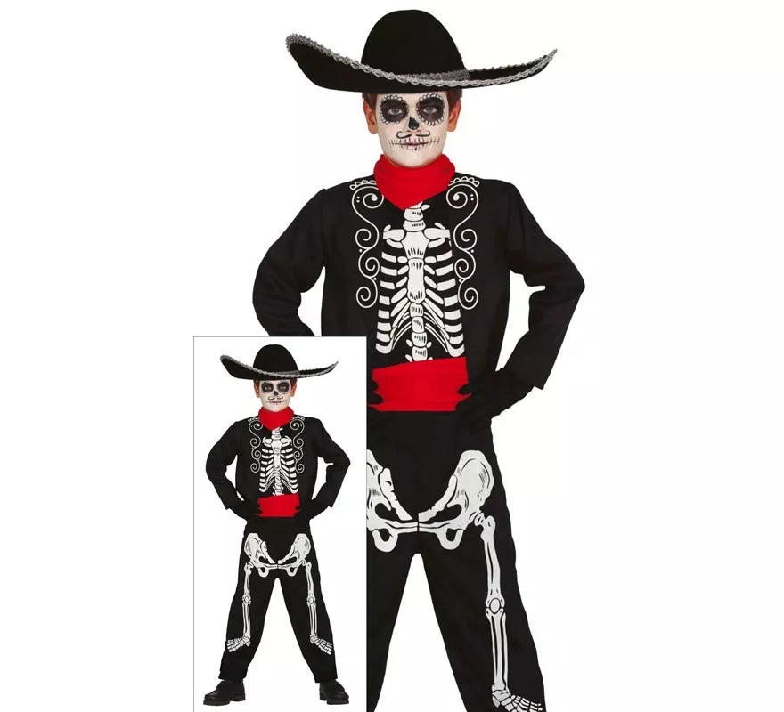 Translation missing: fr.Disfraz de Esqueleto Mariachi para niño
